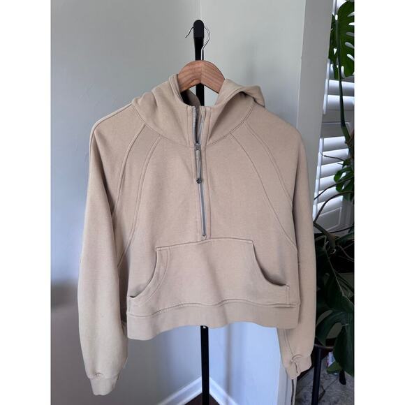 Lululemon Half Zip Scuba Stone Filbert Tan - Picture 3 of 7